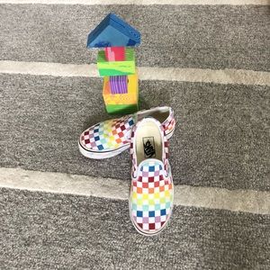 Rainbow check Vans - Size 12.5 🌈